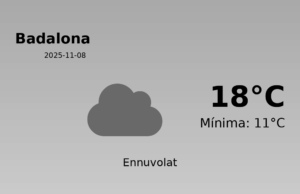 AEMET: El temps per a Badalona – 8 de Novembre de 2025
