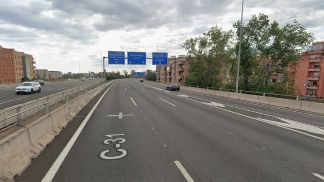 Imatge de la C-31 a Sant Adrià de Besòs