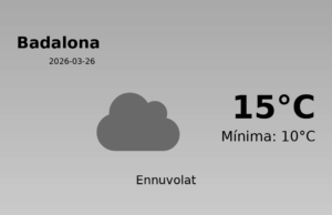 Predicció meteorològica: Badalona, 26 de Març de 2026