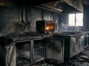 Les flames calcinen la cuina d’un pis a Sant Adrià de Besòs