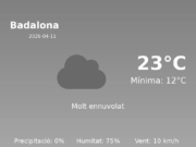 AEMET: El temps per a Badalona – 11 de Abril de 2026