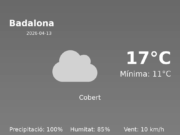 Previsió de l’AEMET a Badalona avui 13 de Abril de 2026