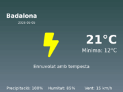 Previsió de l’AEMET a Badalona avui 5 de Maig de 2026
