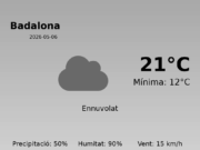 El temps a Badalona avui, 6 de Maig de 2026