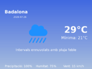 Predicció meteorològica: Badalona, 26 de Juliol de 2026