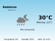 AEMET: El temps per a Badalona – 27 de Juliol de 2026