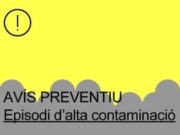 Avís preventiu activat a Catalunya per partícules en suspensió